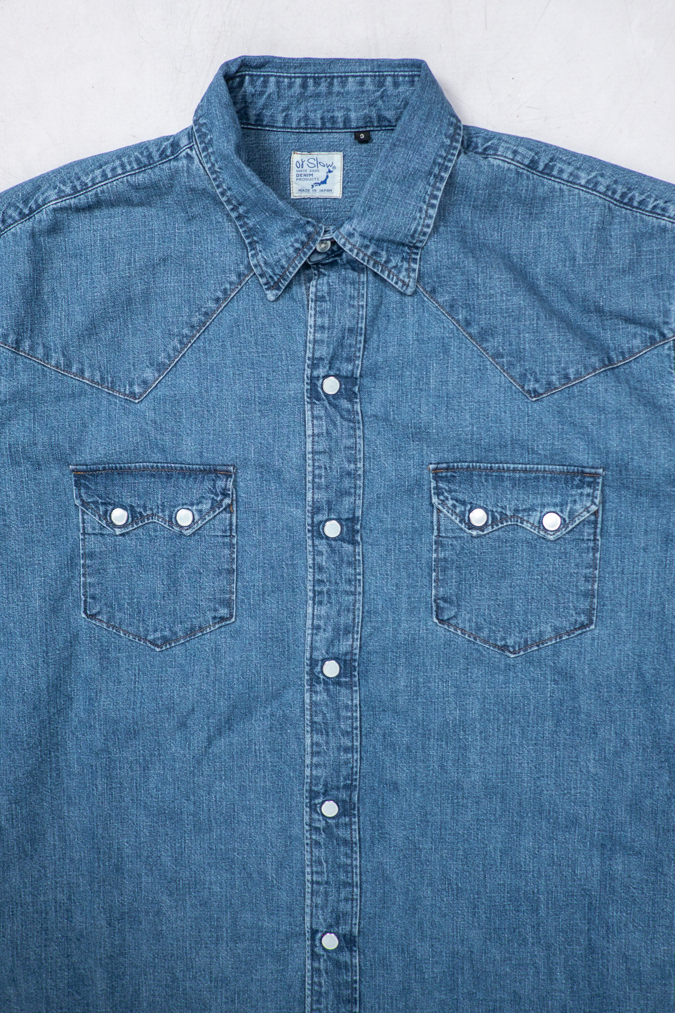 orSlow - Denim Western Shirt Used Wash - 3