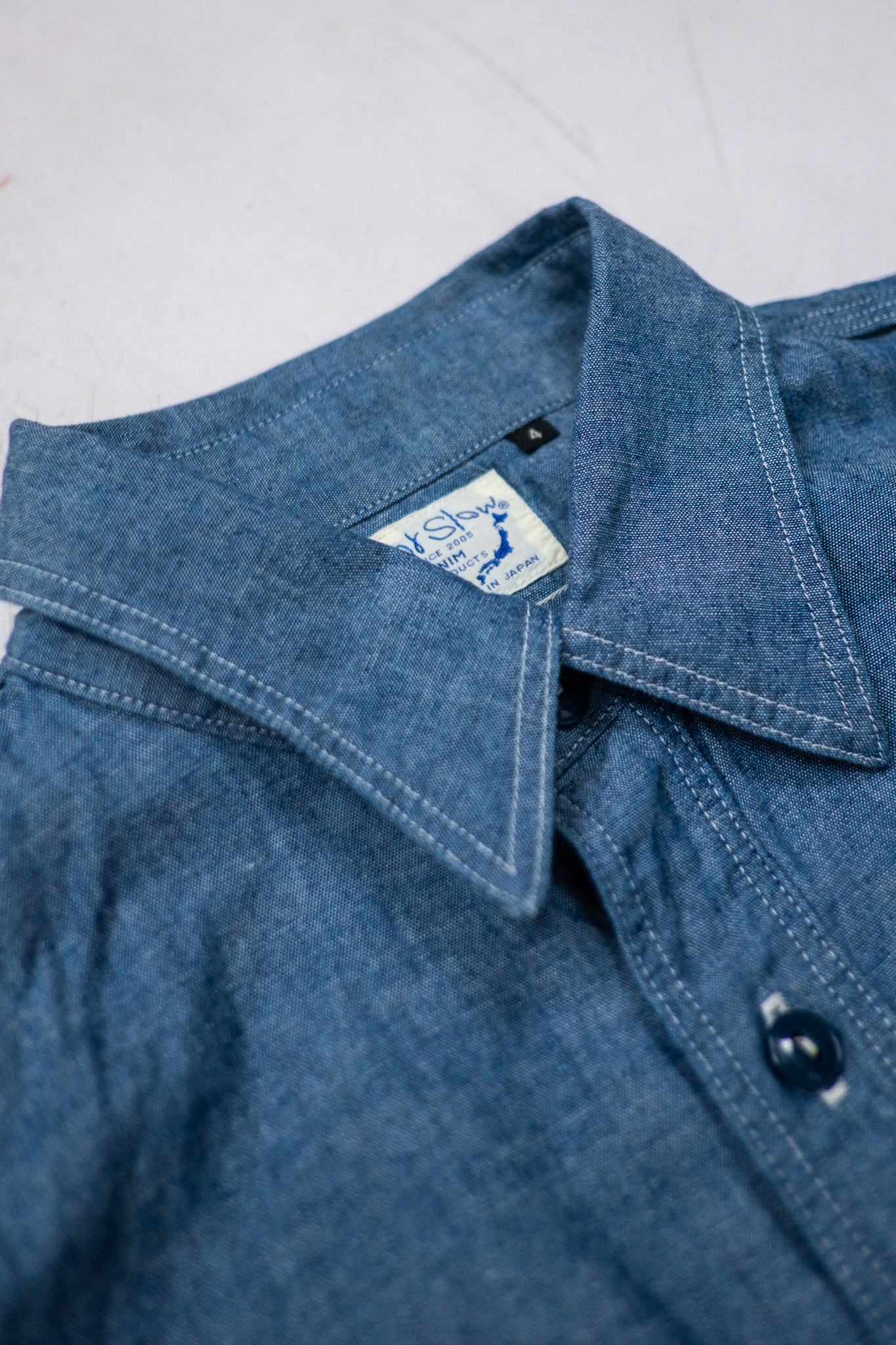 orSlow - Slim Fit Chambray Work Shirt - 4
