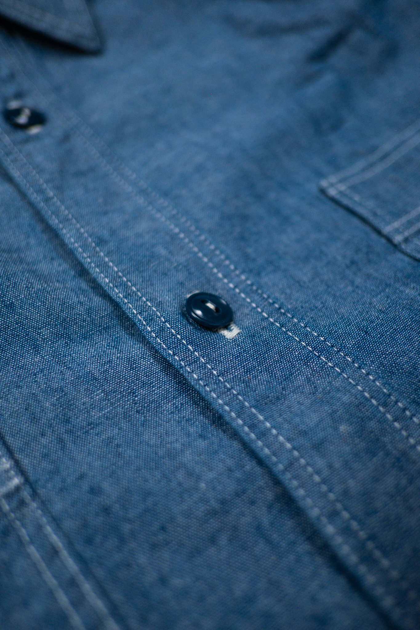 orSlow - Slim Fit Chambray Work Shirt - 6