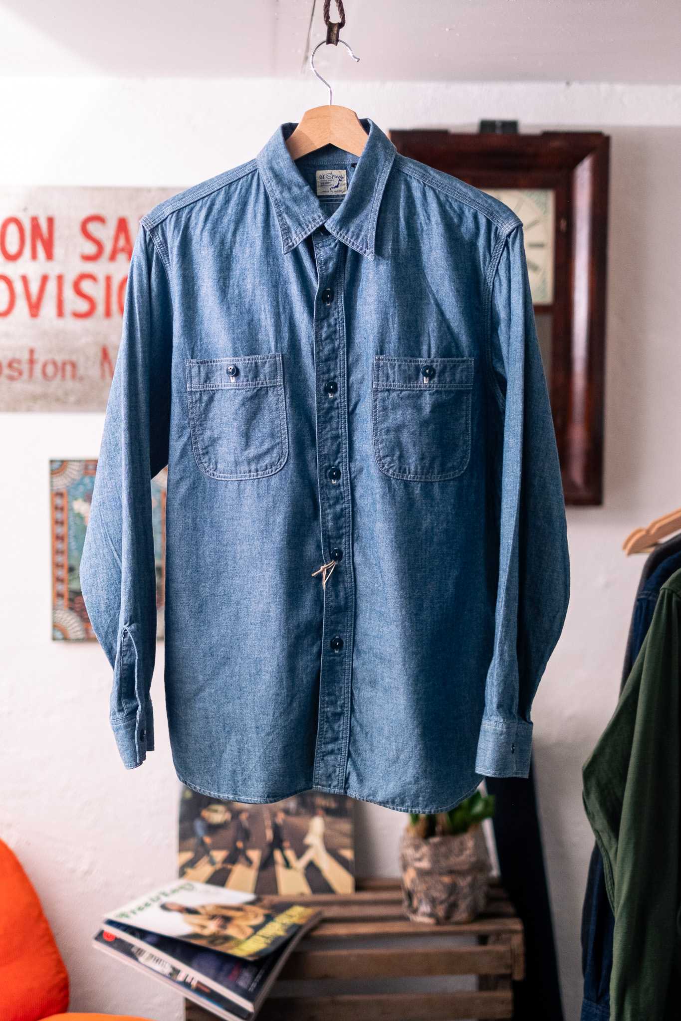 orSlow - Slim Fit Chambray Work Shirt