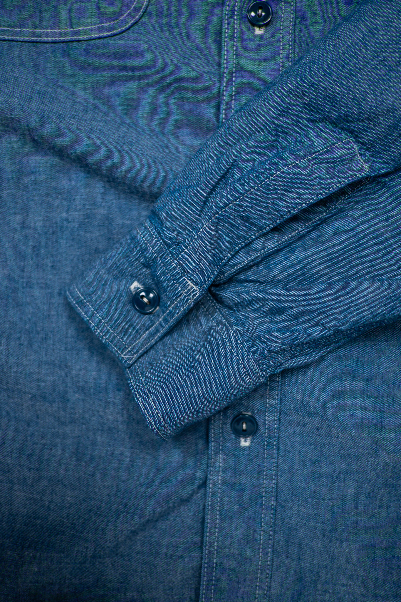 orSlow - Slim Fit Chambray Work Shirt - 7