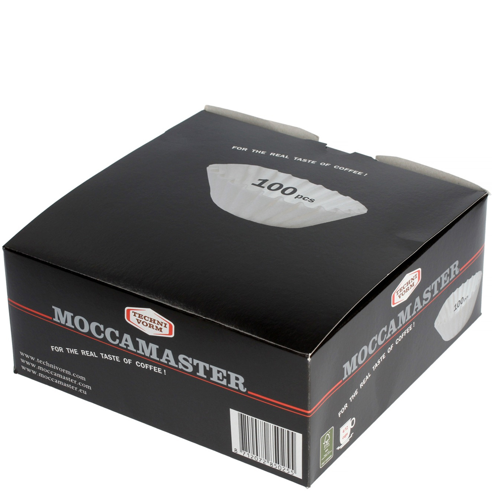 Moccamaster 110 mm, 100 pcs white filters - 85025