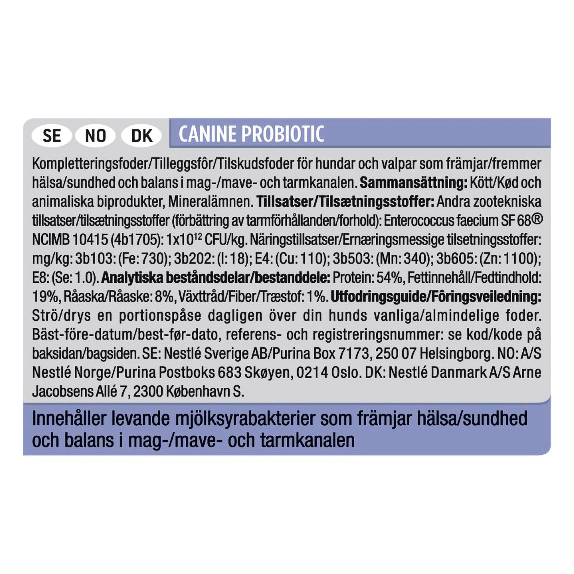 Purina Pro Plan FortiFlora  för hund  - 7-pack eller 30-pack - 8