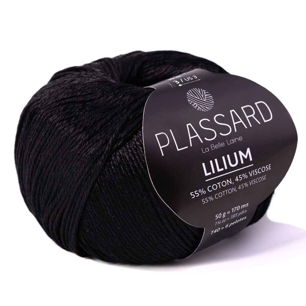 Bomull-/Viskosgarn Plassard svart - House of Hildur