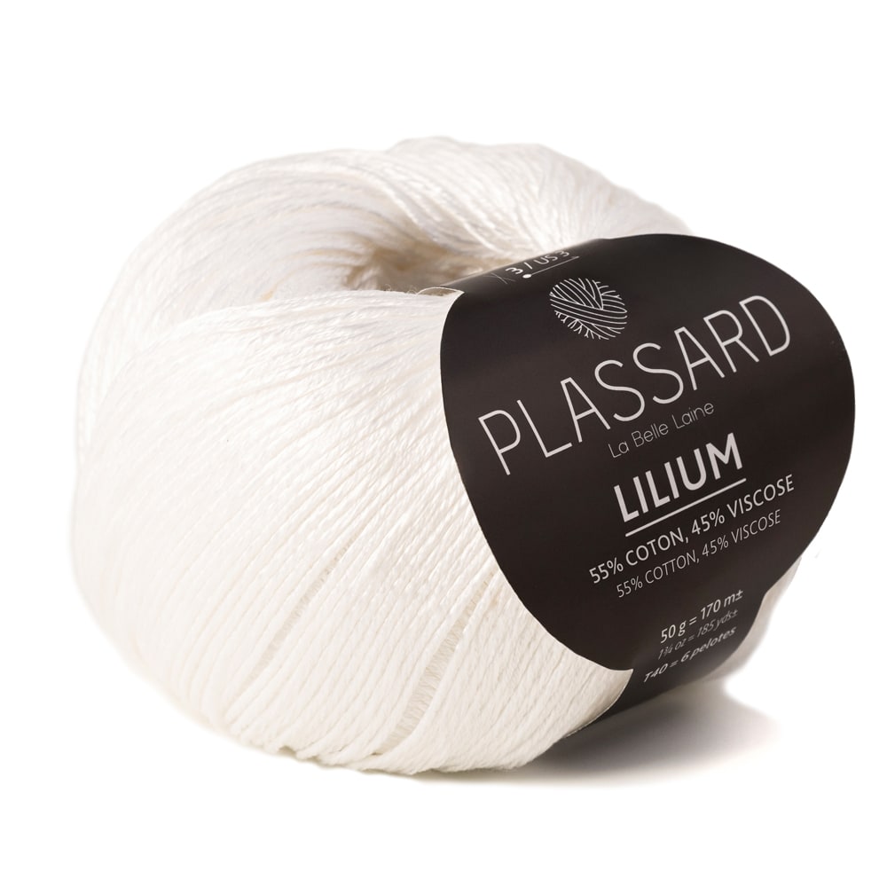 Bomull-/Viskosgarn Plassard vit  - House of Hildur
