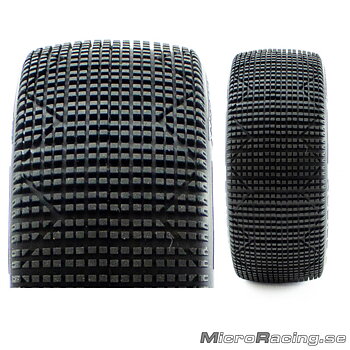 PROCIRCUIT - Trigon V3 Soft, 1/8 Off Road, Preglued, White Rim, 1pair