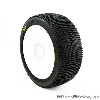 PROCIRCUIT - Trigon V3 Soft, 1/8 Off Road, Preglued, White Rim, 1pair