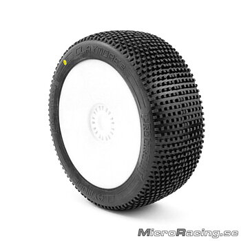 PROCIRCUIT - Claymore V2 Soft, 1/8 Off Road, Preglued, White Rim, 1pair