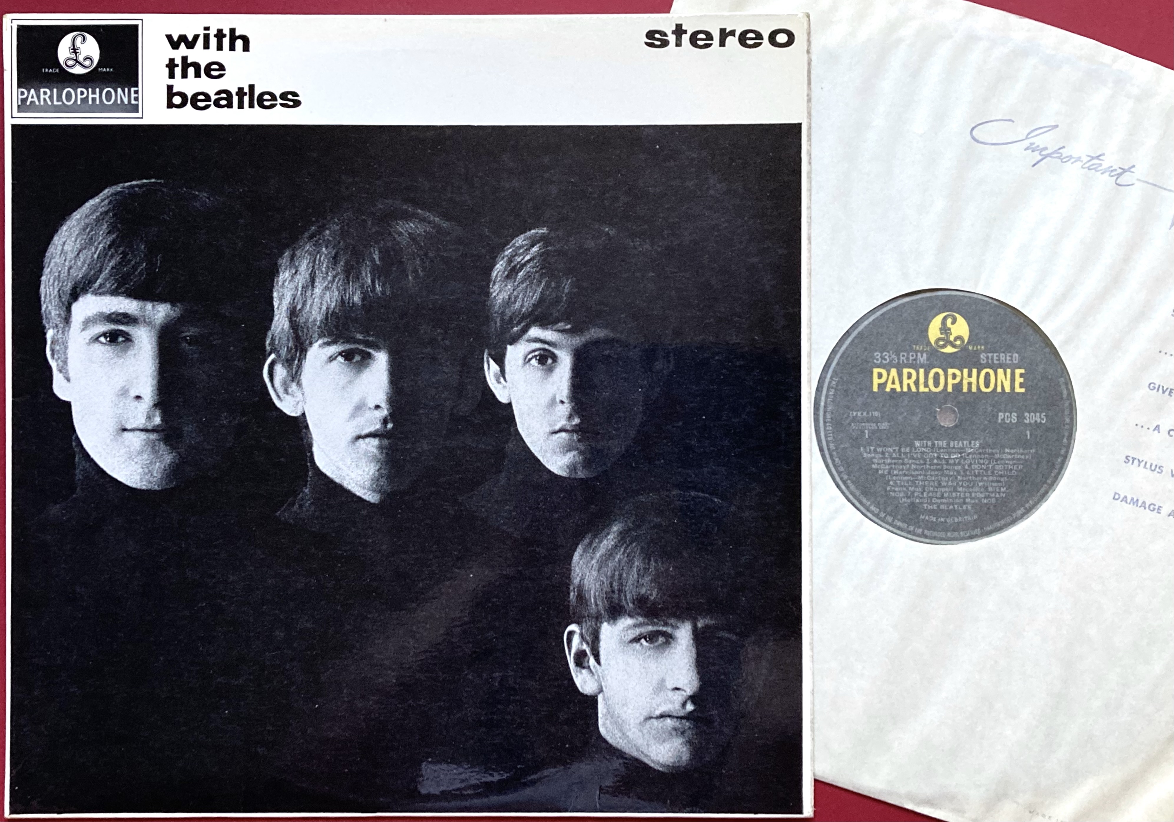 BEATLES - With the Beatles UK-orig Stereo LP 1963
