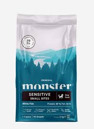 Monster Dog Original Sensitive White Fish Small bites  12 kg