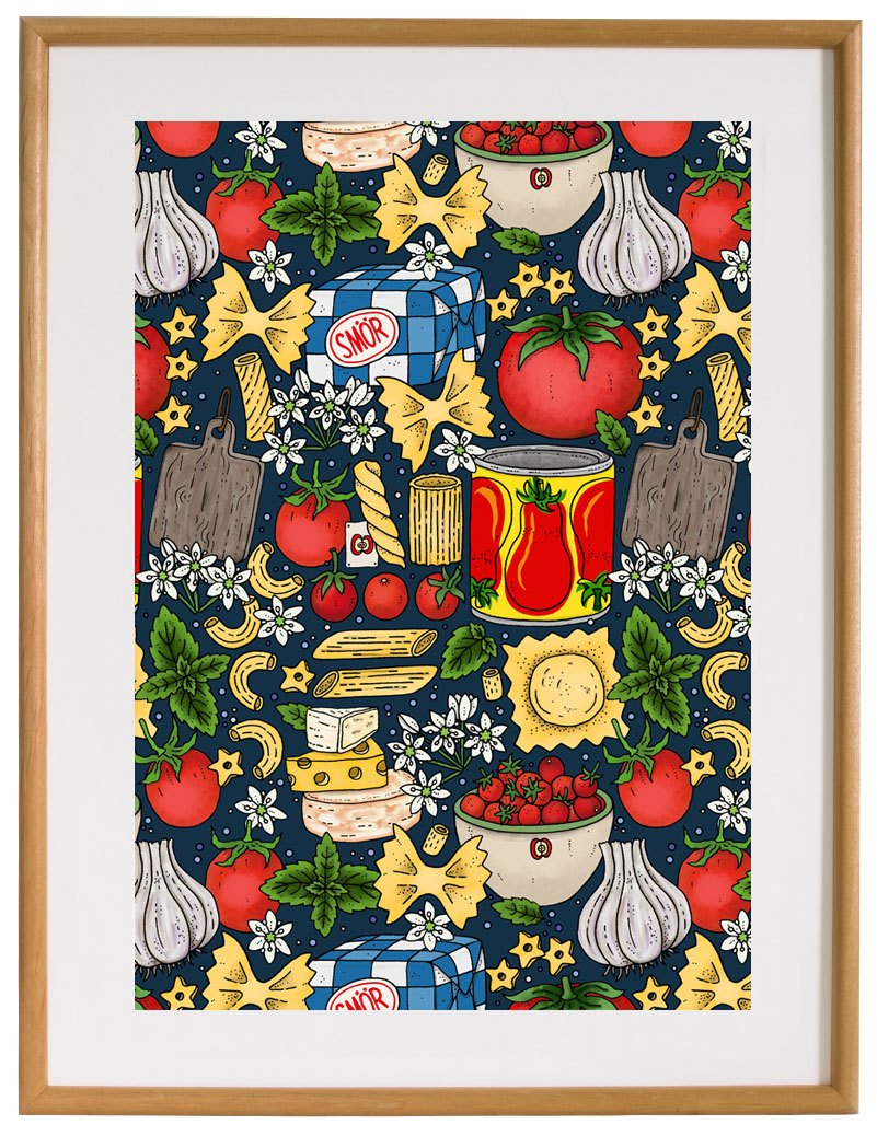 Affisch Pasta, 30x40 cm
