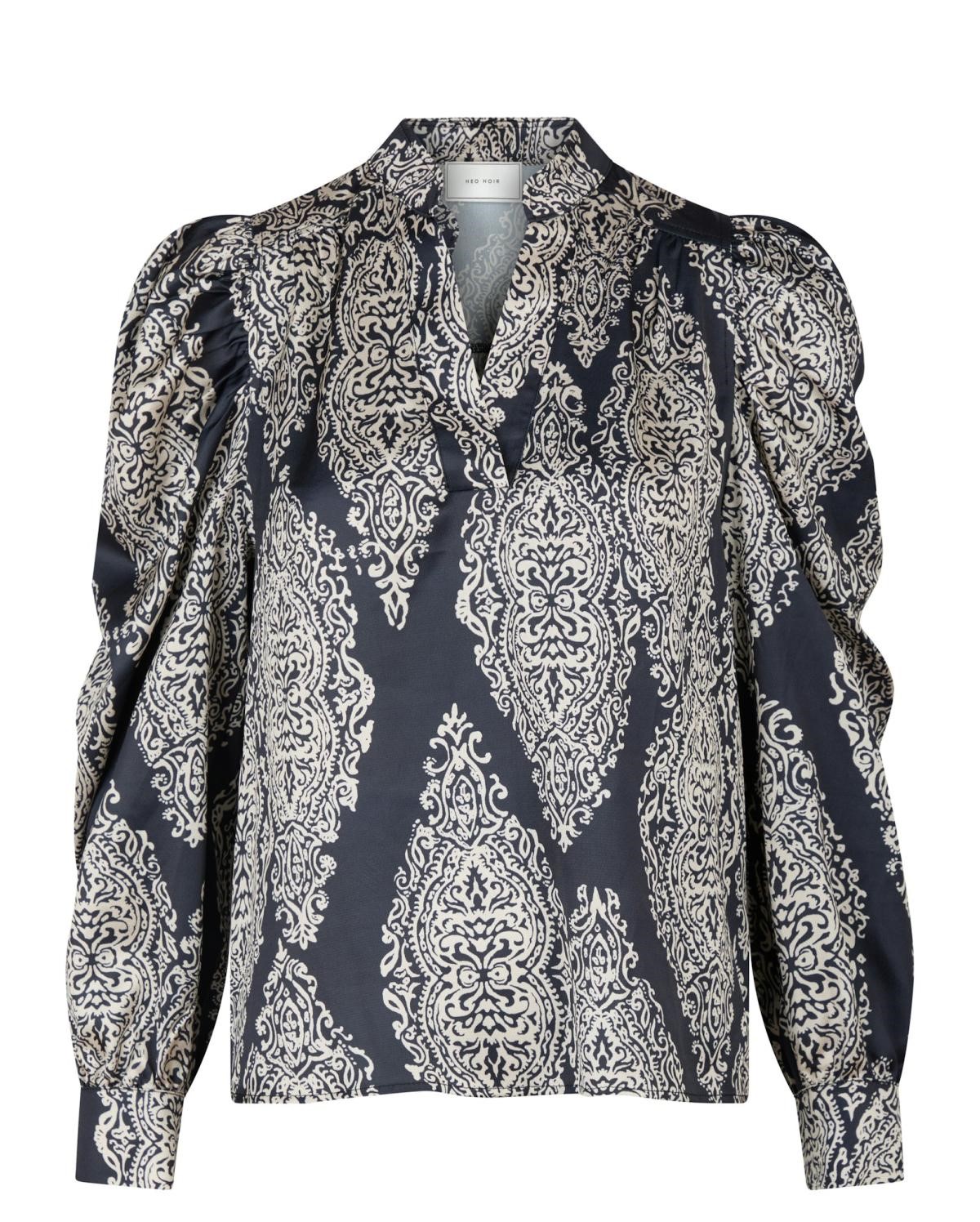 Neo Noir Rosslyn Paisley Drop Blouse, Navy