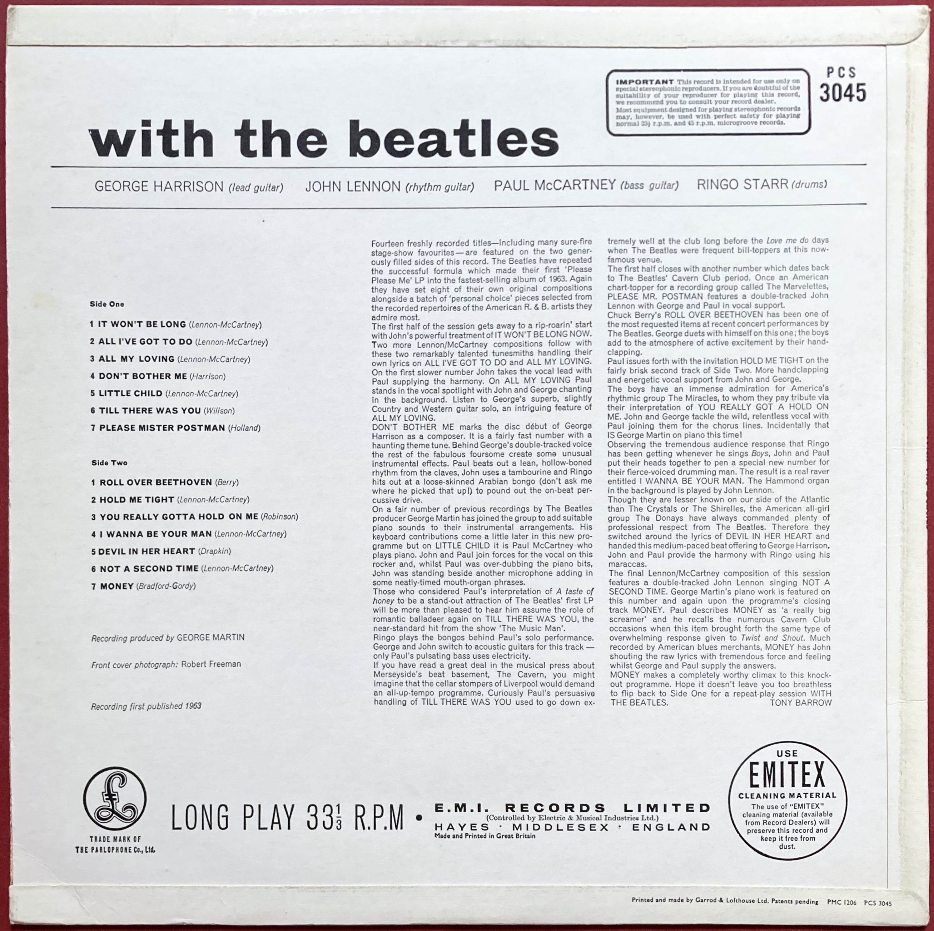 BEATLES - With the Beatles UK Stereo LP 1963 - 2
