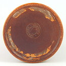 John Andersson (1950s) Brown Hour Glass Vase with Relief  19 cm
