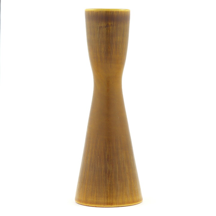 ジョン・アンダーソン  砂時計型の茶色のベース  レリーフ装飾  19cm  1950年代  