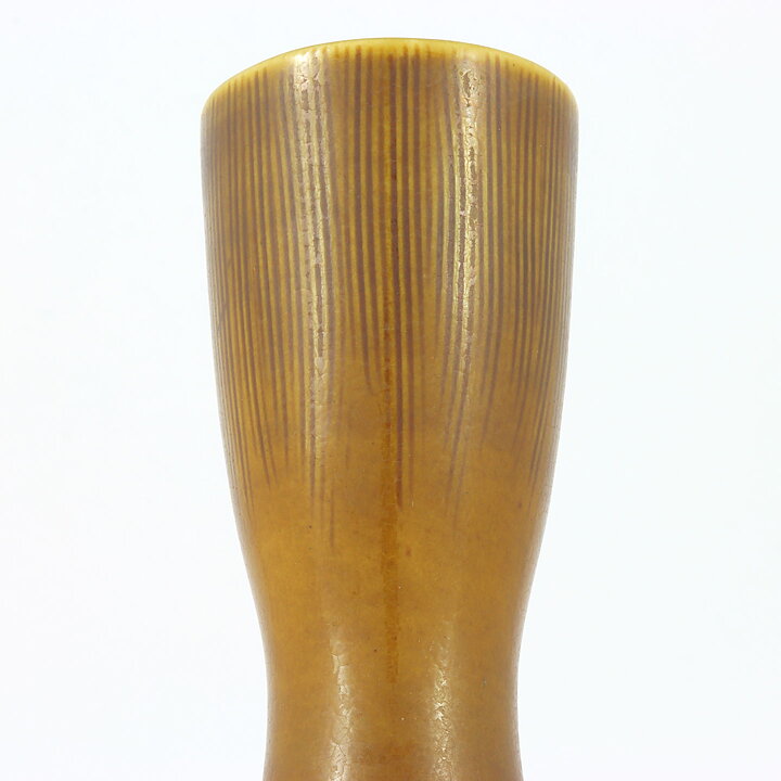 ジョン・アンダーソン  砂時計型の茶色のベース  レリーフ装飾  19cm  1950年代  
