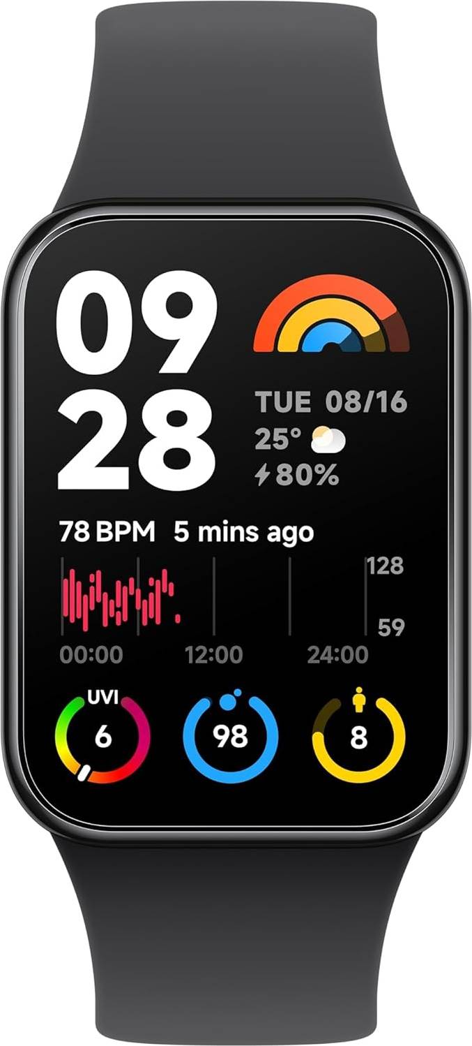 Original Xiaomi Mi Smart Band 8 Pro - Svart - 2