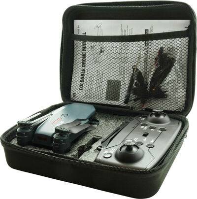Original Gear4Play Radiostyrd Drönare Vikbar med Väska RC118G - Svart - 3