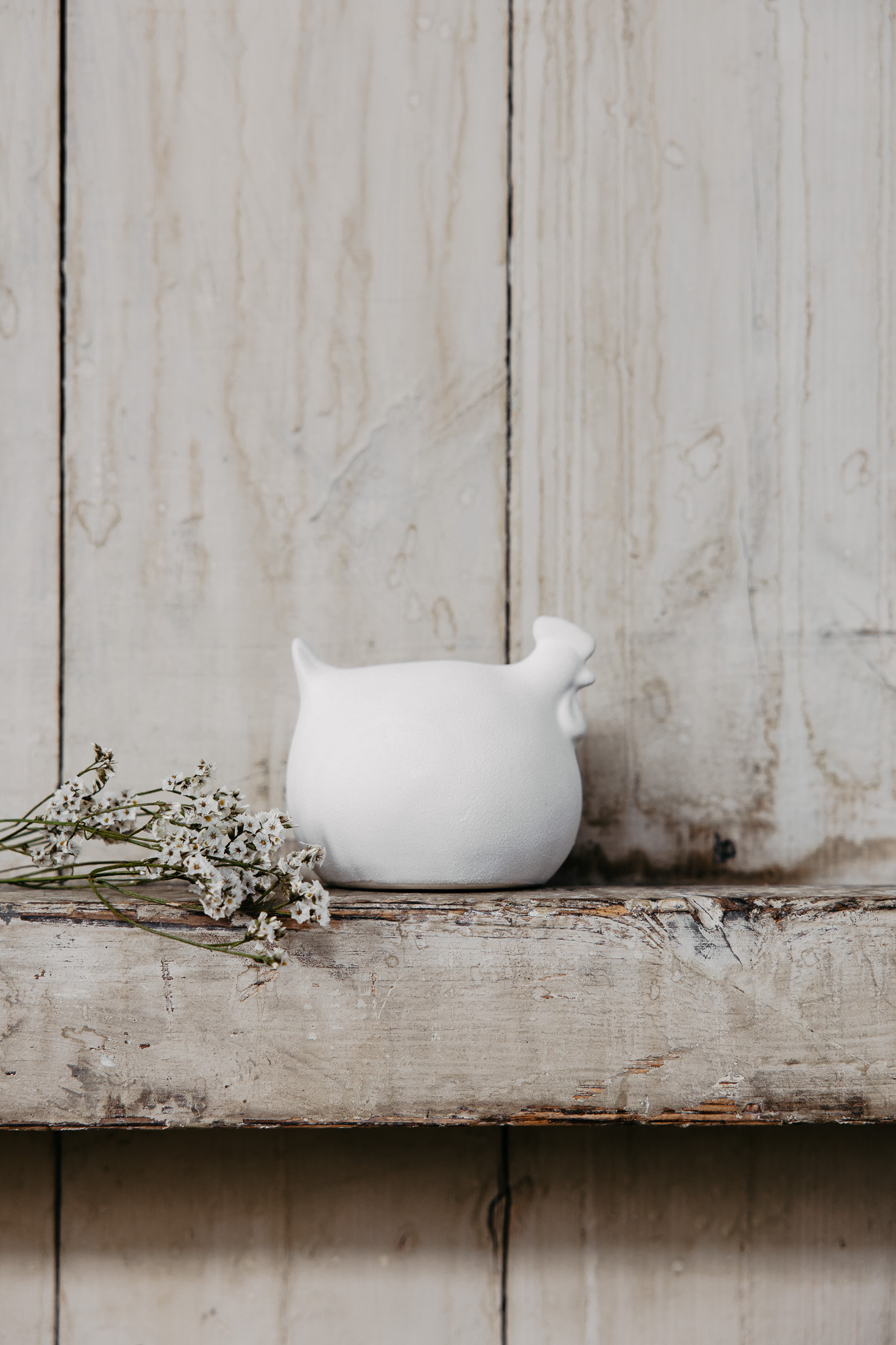 Ruth - Hen - White Decoration - Small - 3