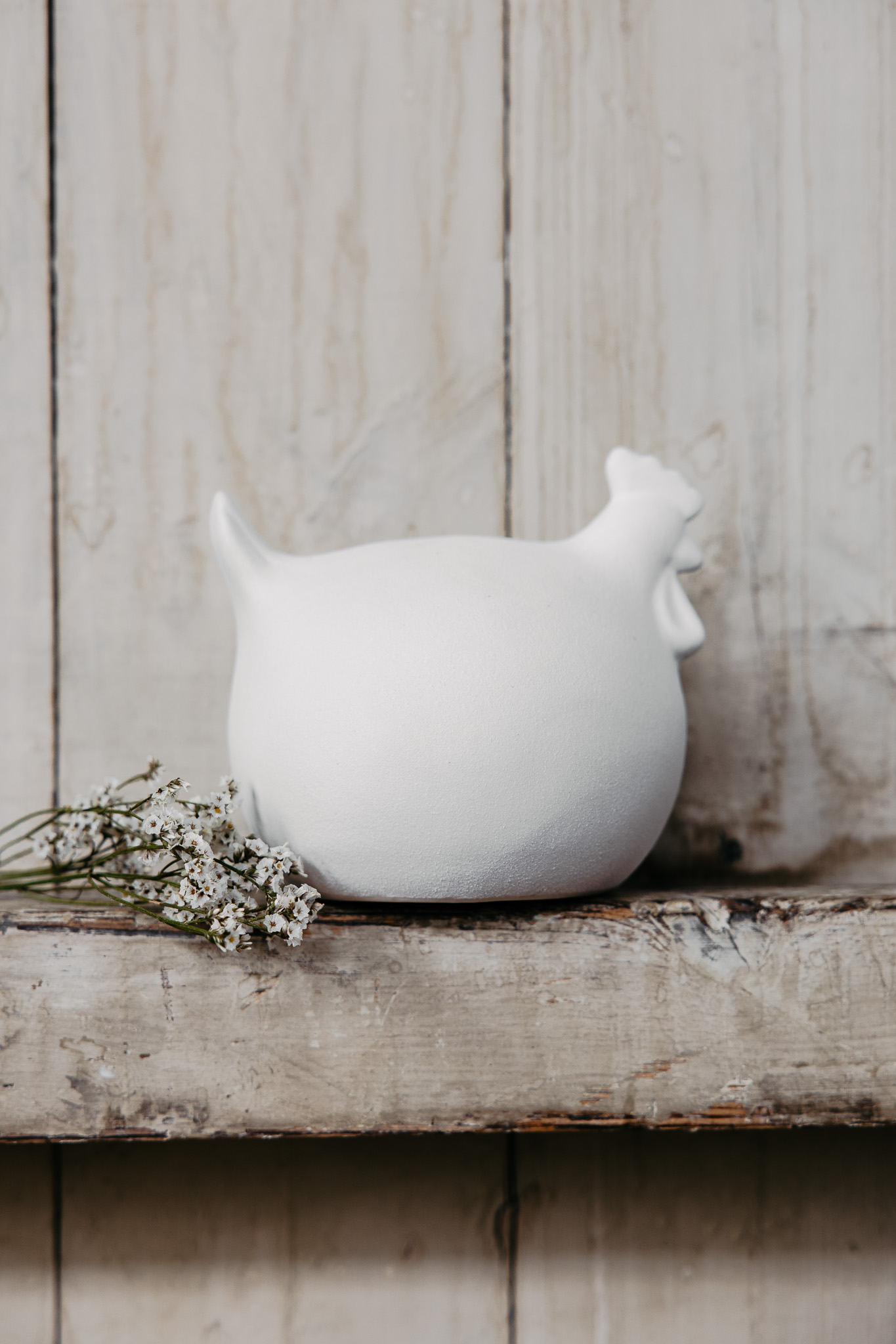 Ruth - Hen - White Decoration - Large - 7