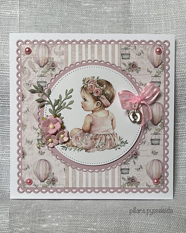 Kort med Klippark Baby Girl   ( går ej att köpa, endast för inspiration)
