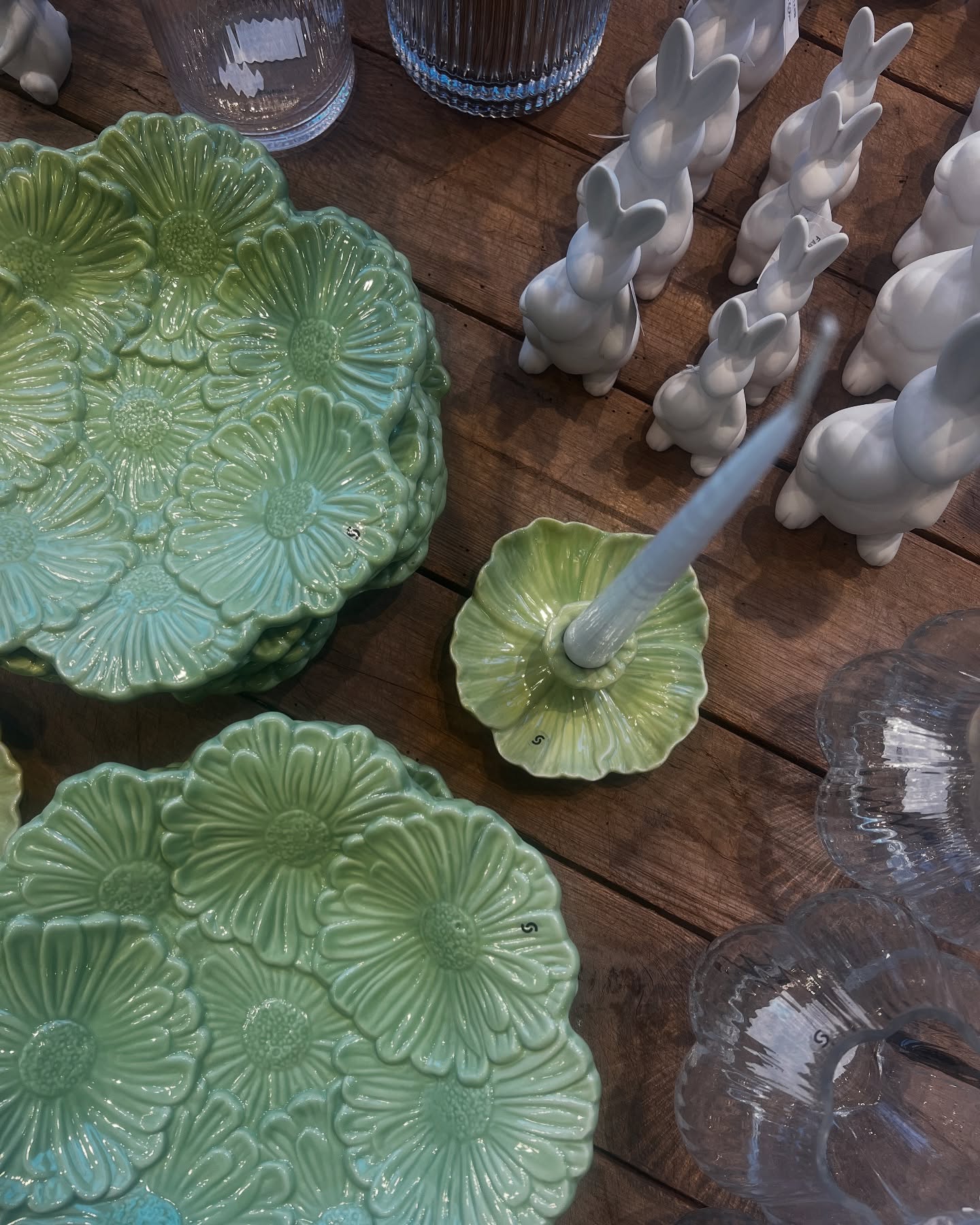 Meadow - Dish - Flower - Ceramic - Green - 25x25 cm - 6