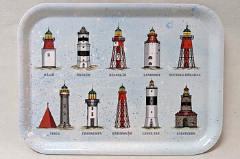 Tray Swedish Lighthouses 20x27 cm