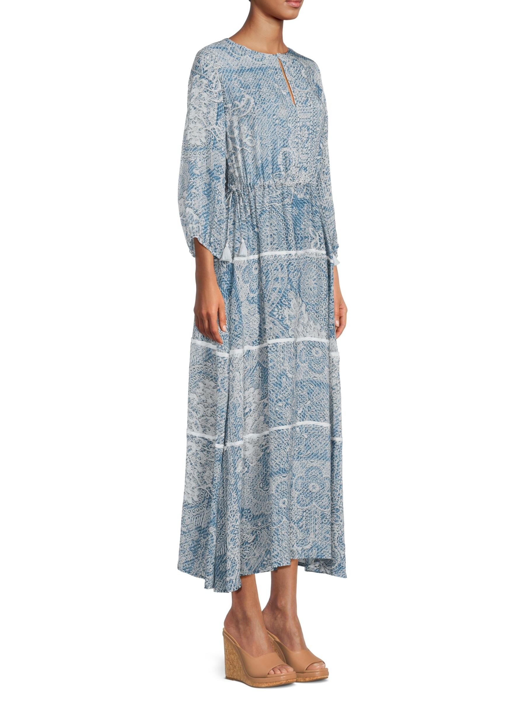 Els Dress Slip Dress - Denim Print - Johnny Was