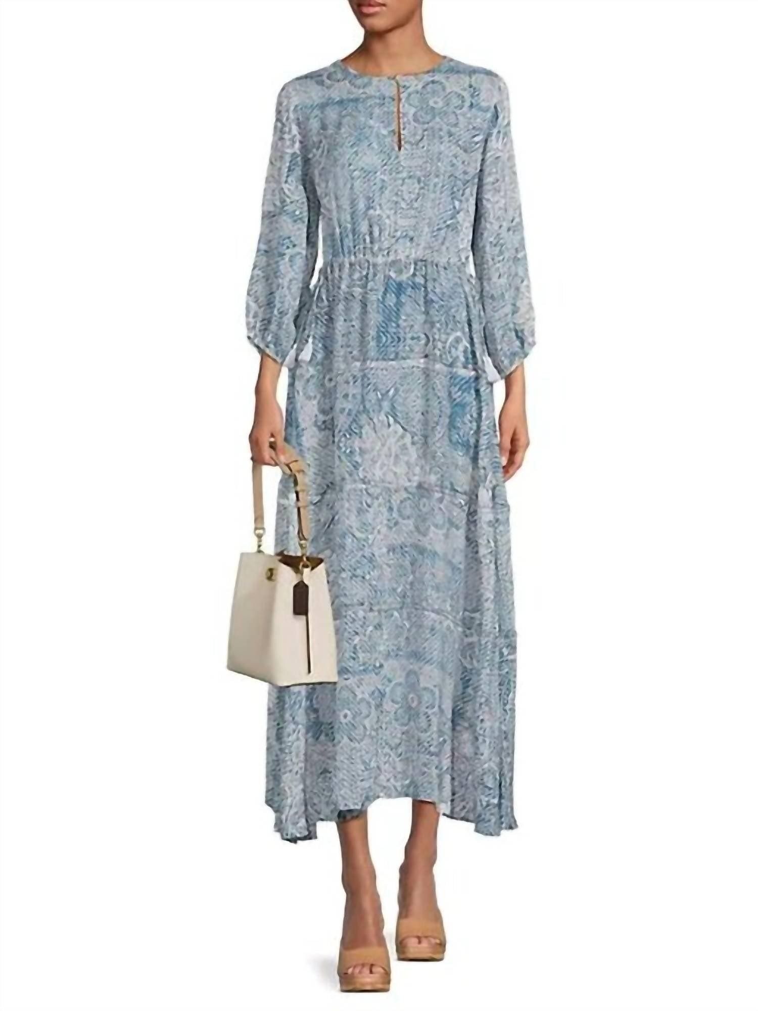 Els Dress Slip Dress - Denim Print - Johnny Was