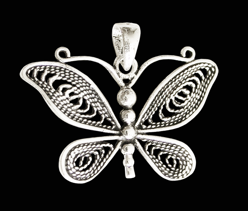 Fjäril halsband i Äkta silver.