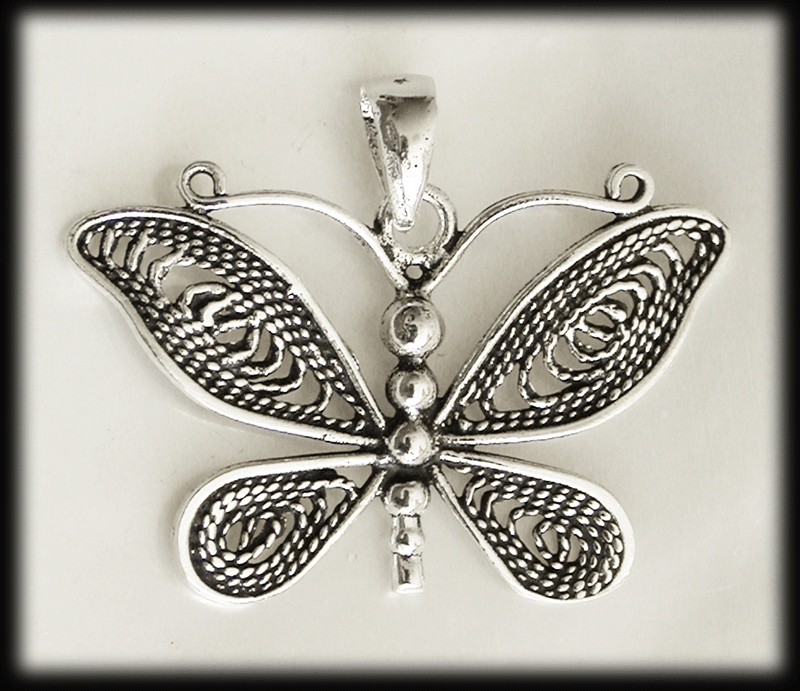 Fjäril halsband i Äkta silver. - 2