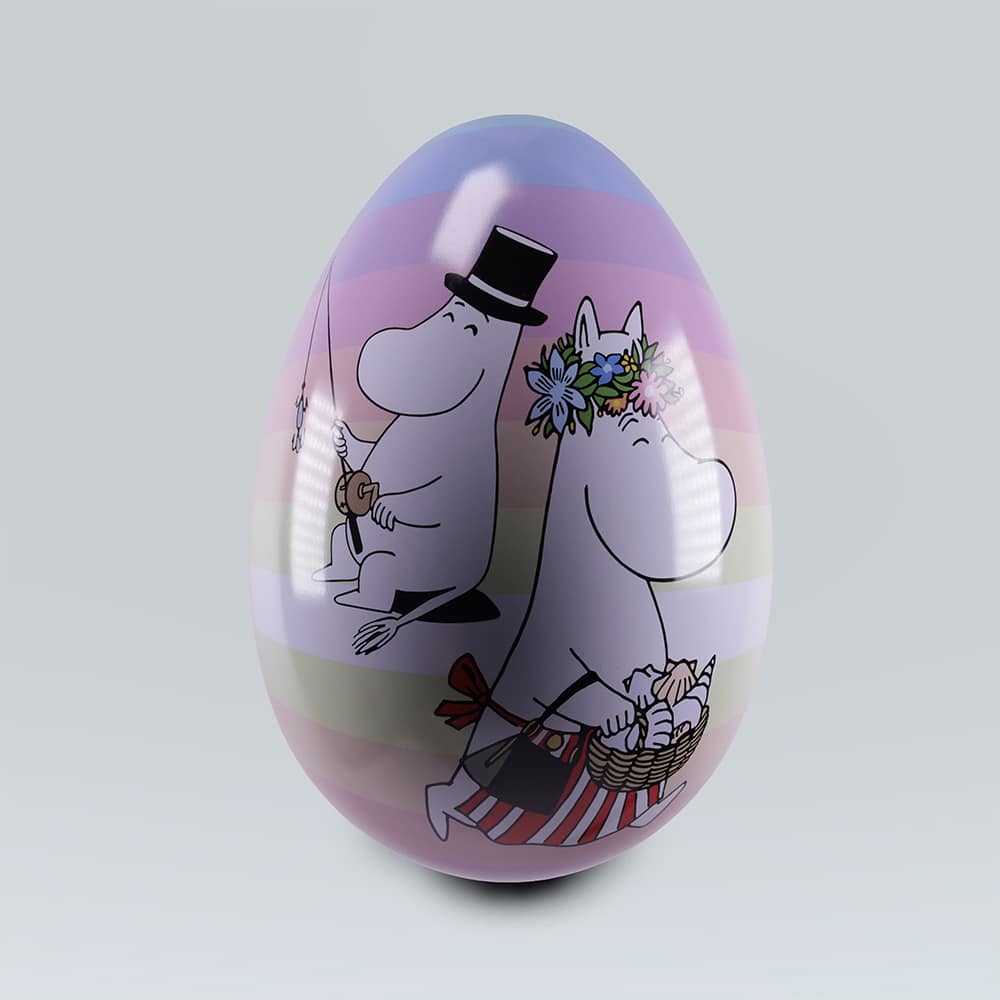 Mumin Plåtägg / Påskägg - Rainbow 15 cm
