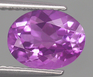0.77 ct vacker 7x5 mm oval formad naturlig ametist sten - 3