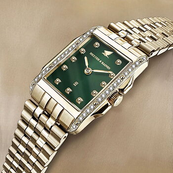 H&B Tempales Pavé, Gold & Green