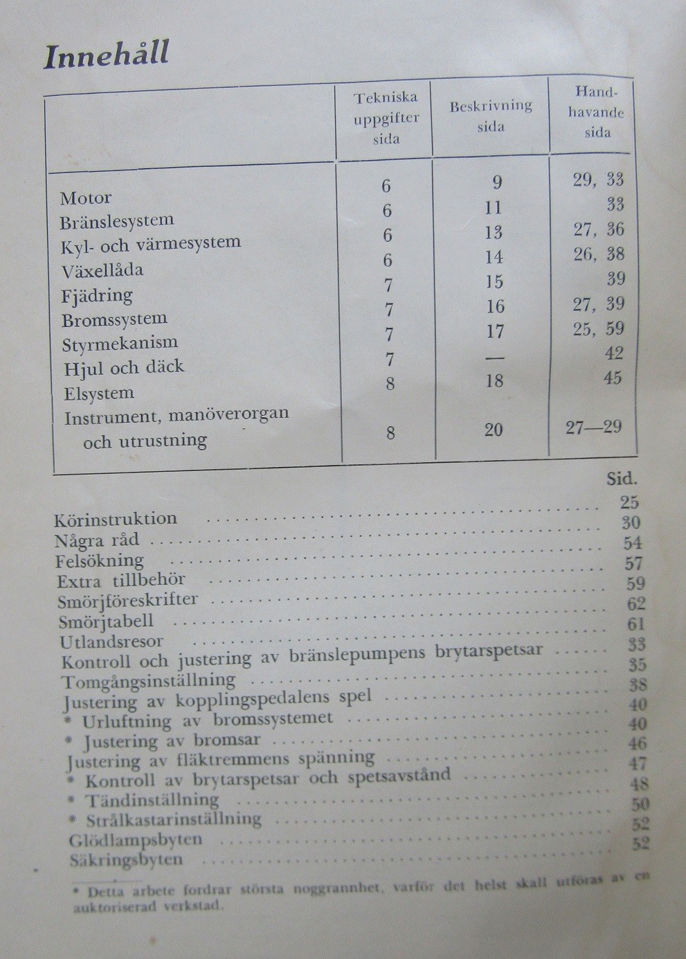 1963 SAAB 96 Instruktionsbok - 2
