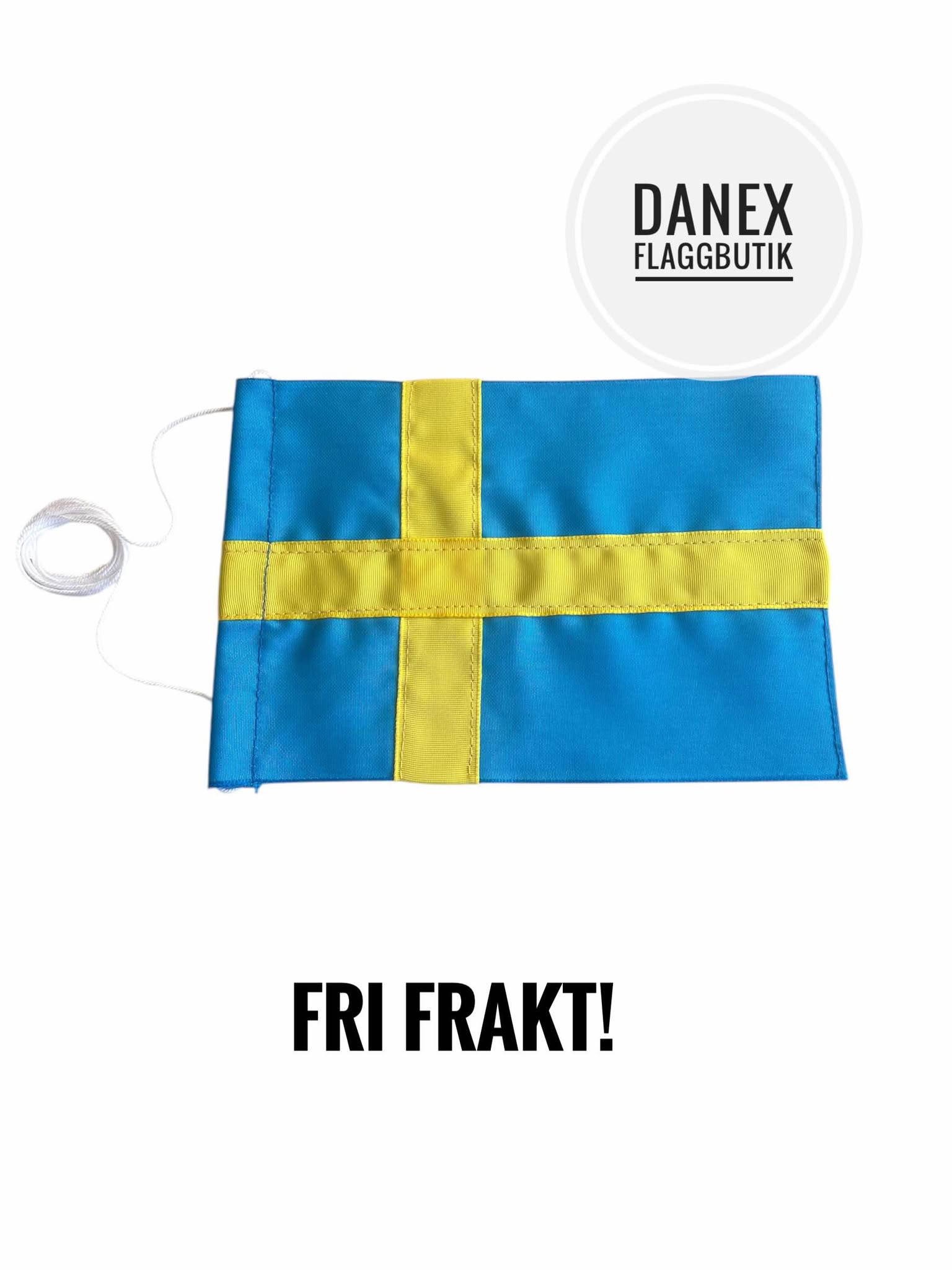 Bordsflagga Sverige sydd 12x18 cm
