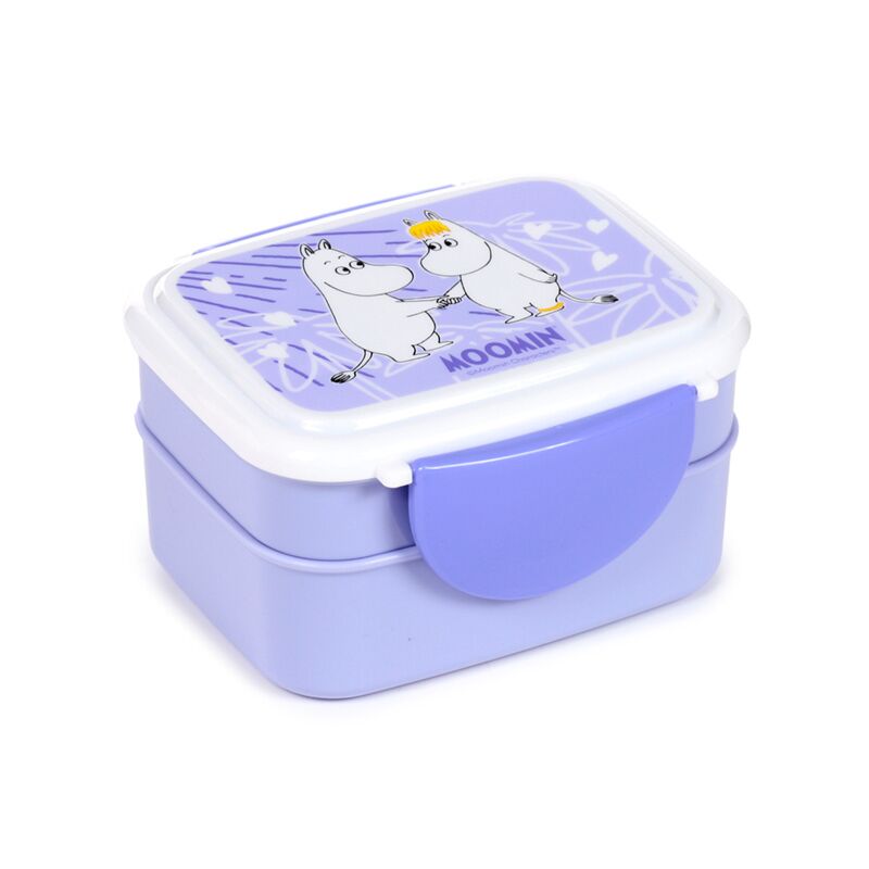 Moomin Clip Lock Stacked Bento Lunch Box with Cutlery - 2