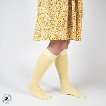 Støttestrømper i skønne pastelfarver, Rib weave 5-pak