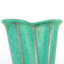 Wilhelm Kåge (Argenta 1934) Green Modern Vase with Silver Decor 16 cm
