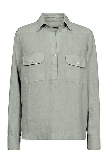 MMEnna Linnen Pocket Blouse Shadow