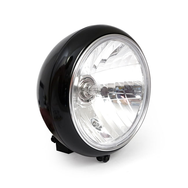 Framlampa 7" H4 FL-Style, Gloss Black