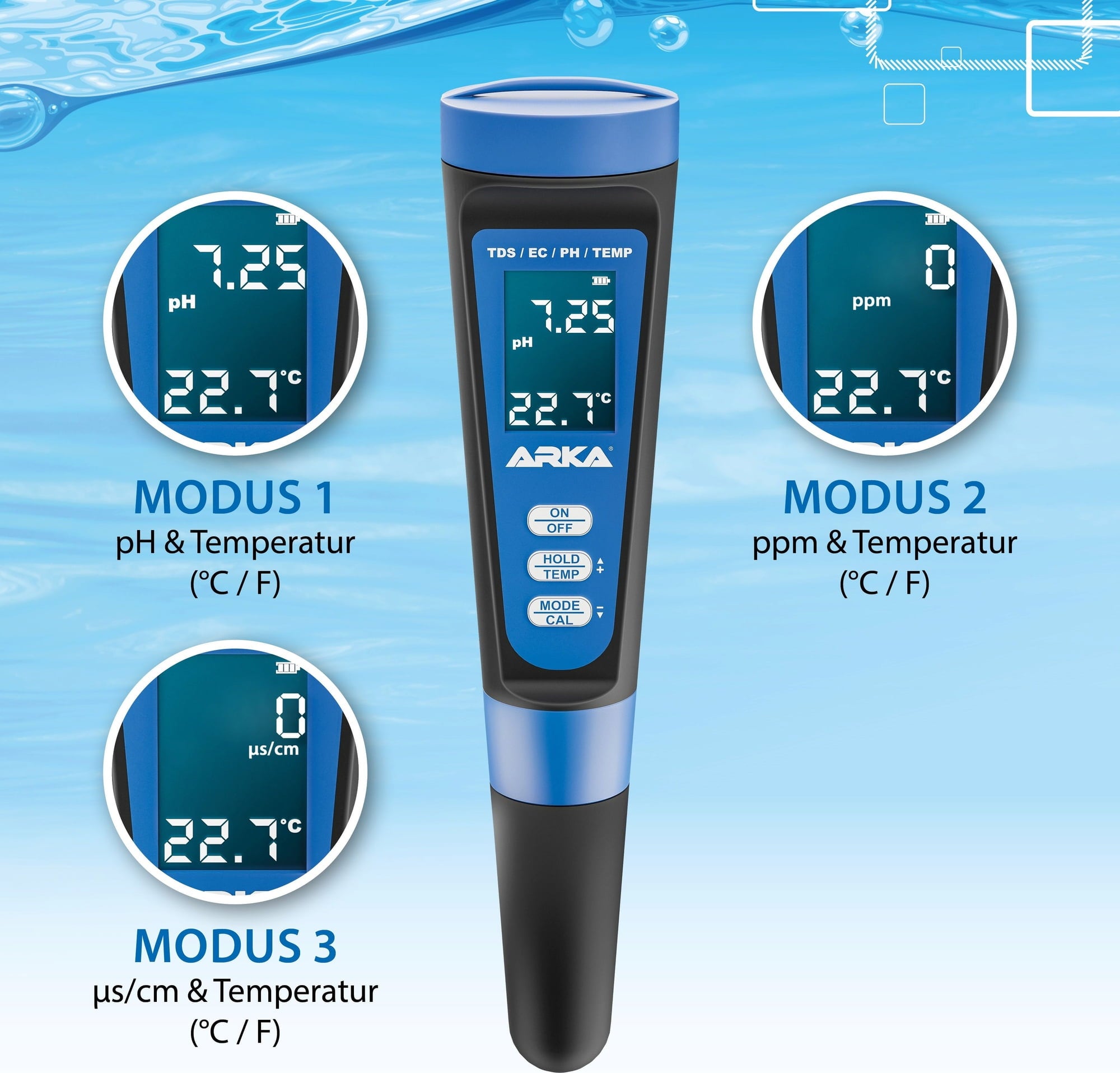 Arka - myAqua pH + TDSEC mätare - 2