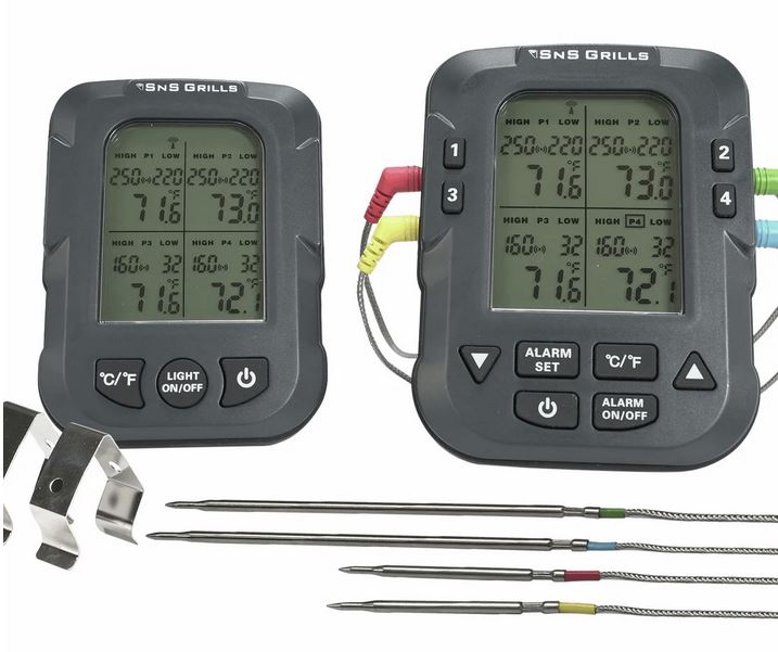SNS-500 trådlös bbq termometer med 4 prober.
