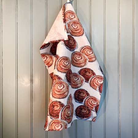 Kitchen towel Cinnamon bun, Hoppalanta Design