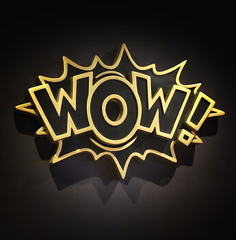 Skylt - WOW