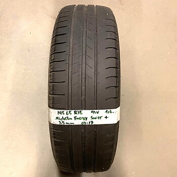 15" BEGAGNAT SOMMARDÄCK | 1 st 195/65 R15 91V Michelin Energy Saver + | V04-17 | 3.5 mm | G-3