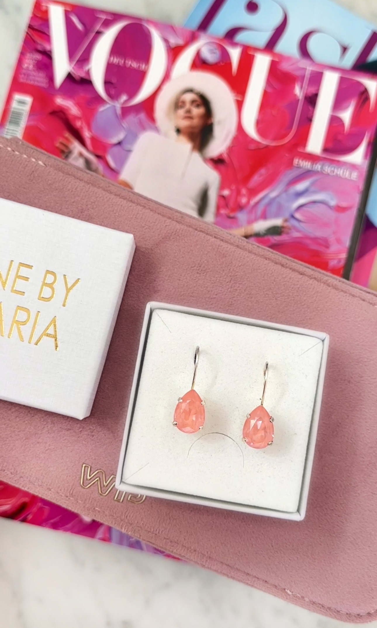 Earrings Khloe Drop Flamingo Silver