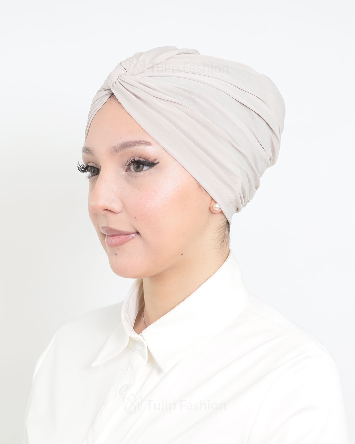 Turban - Olivine - Pearl White