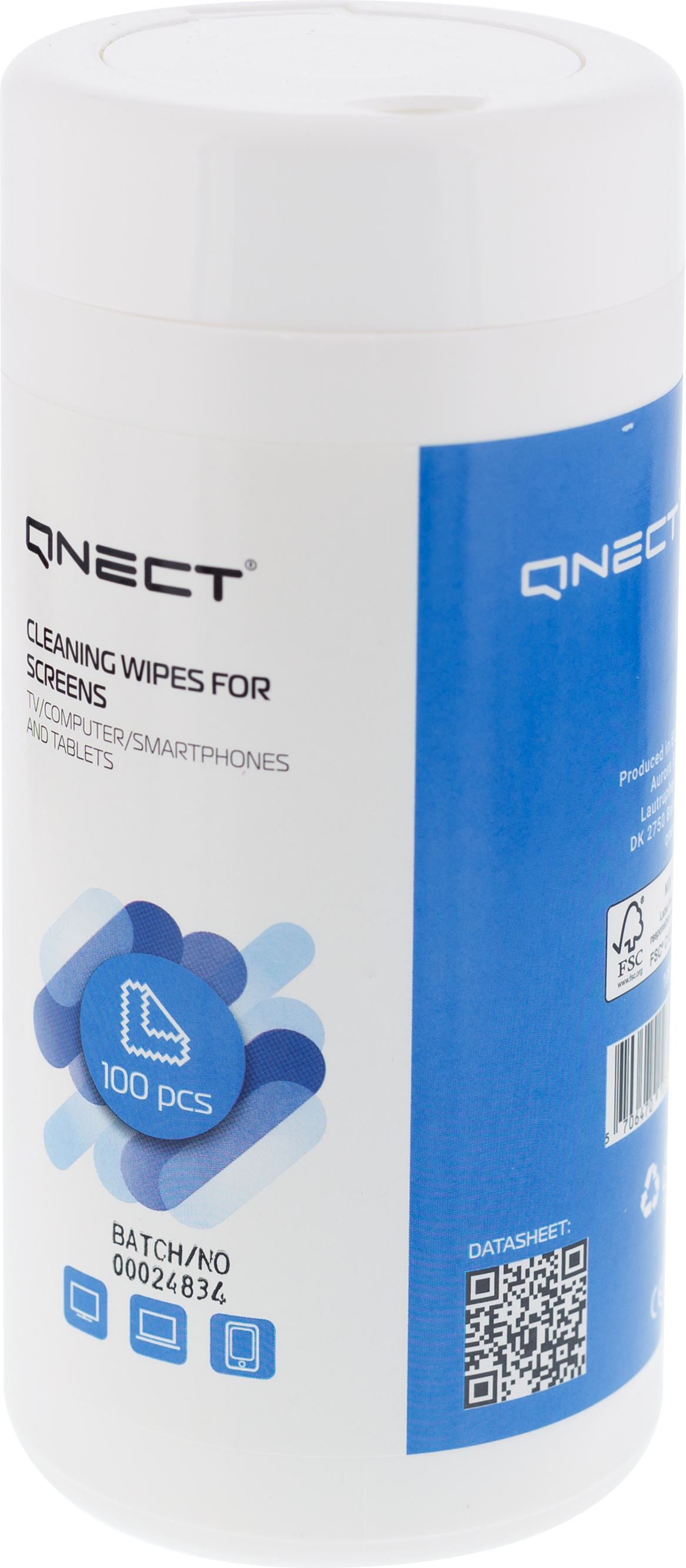 Qnect Cleaning Våtservetter, 100 st., stl. L - 2