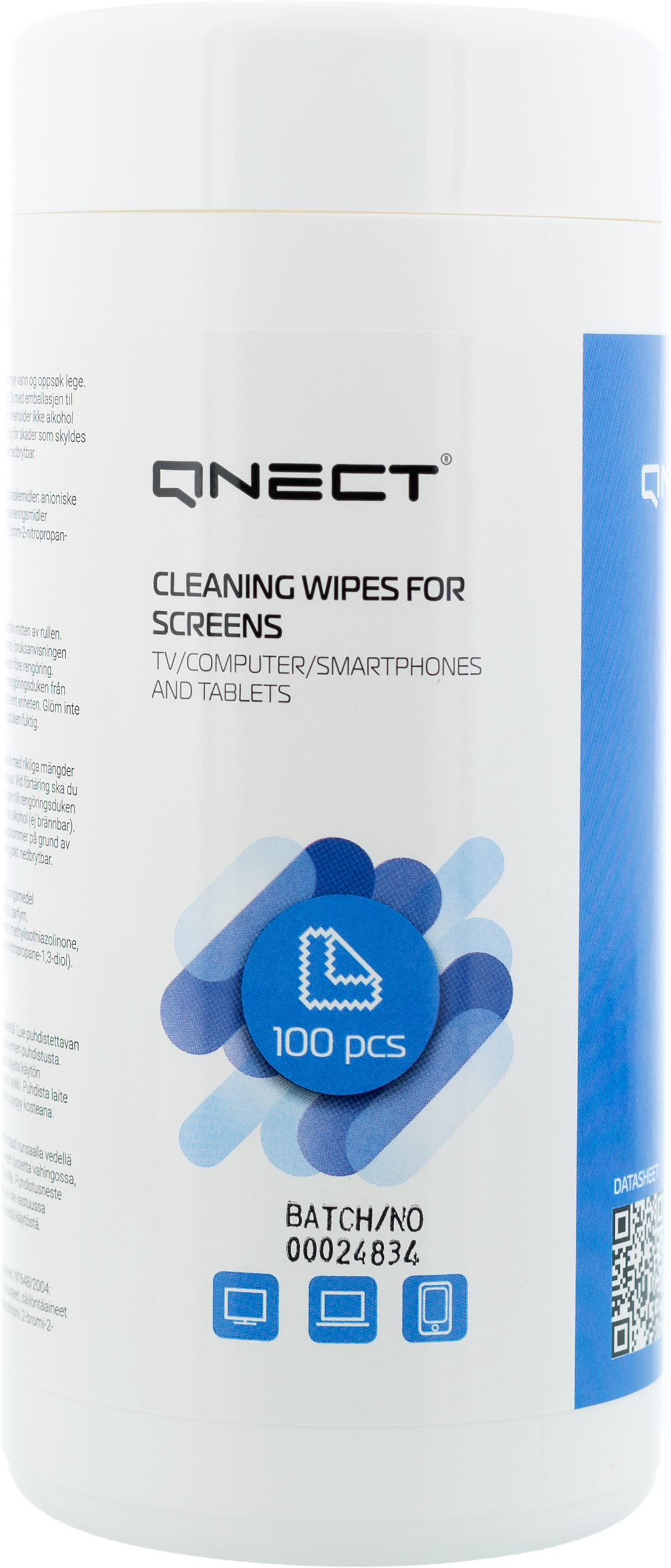 Qnect Cleaning Våtservetter, 100 st., stl. L - 3